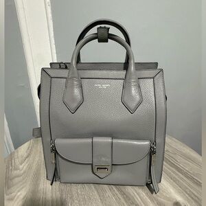 Henri Bendel Gray Backpack with Structured Design